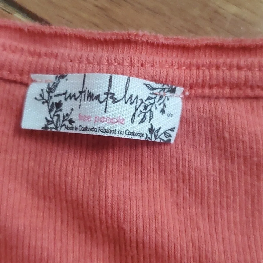 Intimately free people coral crop top